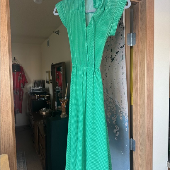 Vintage 70s Polyester Dress. Cute!! - Picture 4 of 5